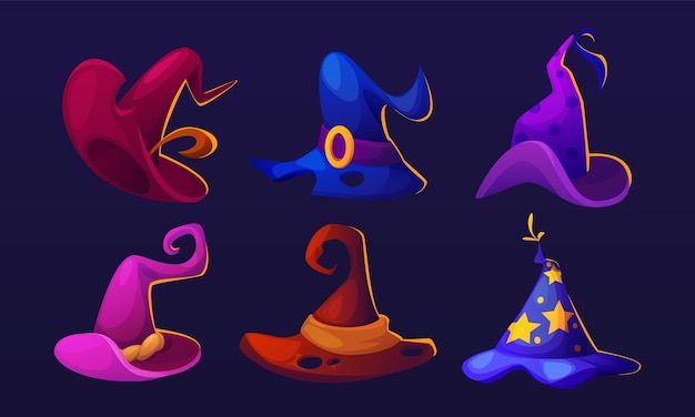 Free Vector magic fairy witch cap with pointy end