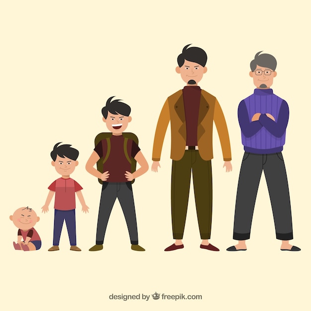 Free Vector man of different ages