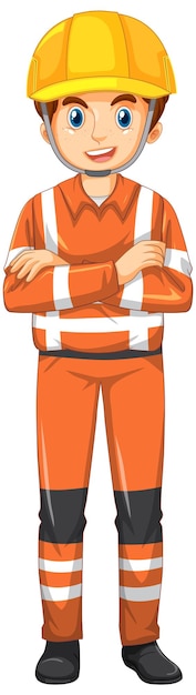 Free vector man in rescue uniform on white background