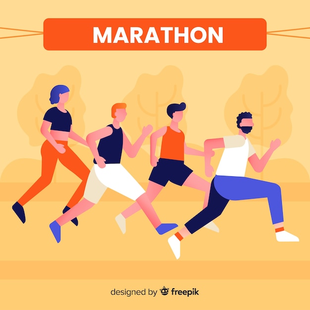 Free Vector marathon race