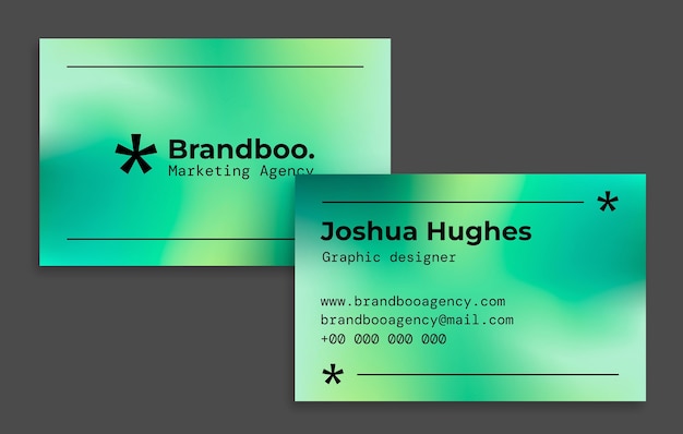 Free vector marketing agency business card template design