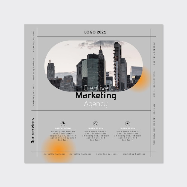 Free Vector marketing business flyer template