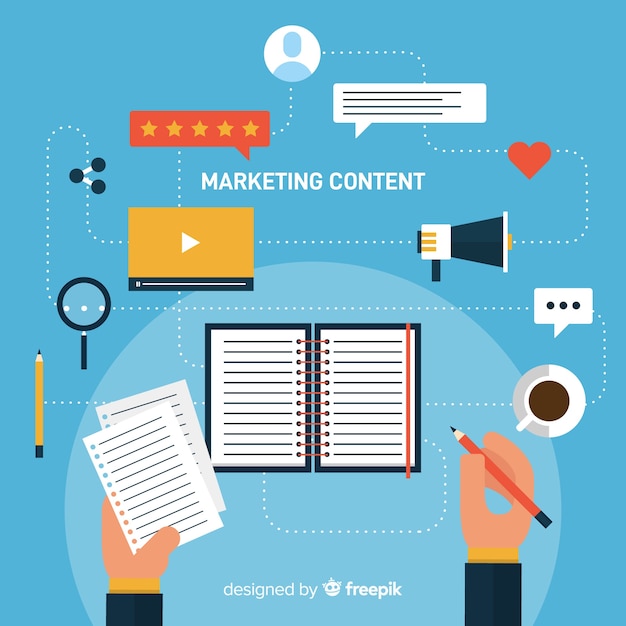 Free Vector marketing content concept