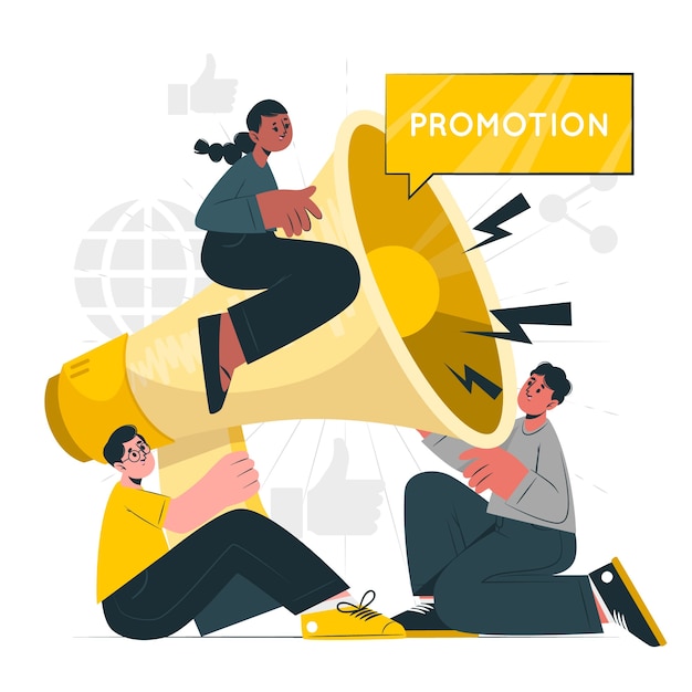 Marketing promotion concept illustration