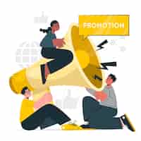 Free vector marketing promotion concept illustration