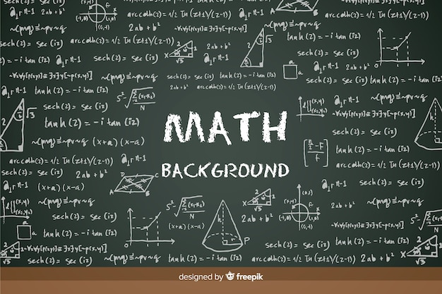 Free Vector math chalkboard background