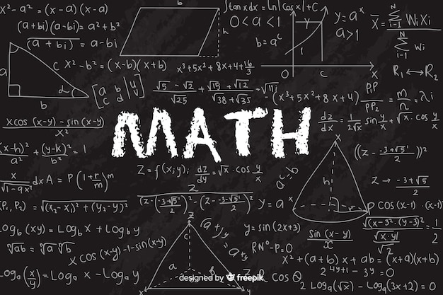 Free Vector math chalkboard background