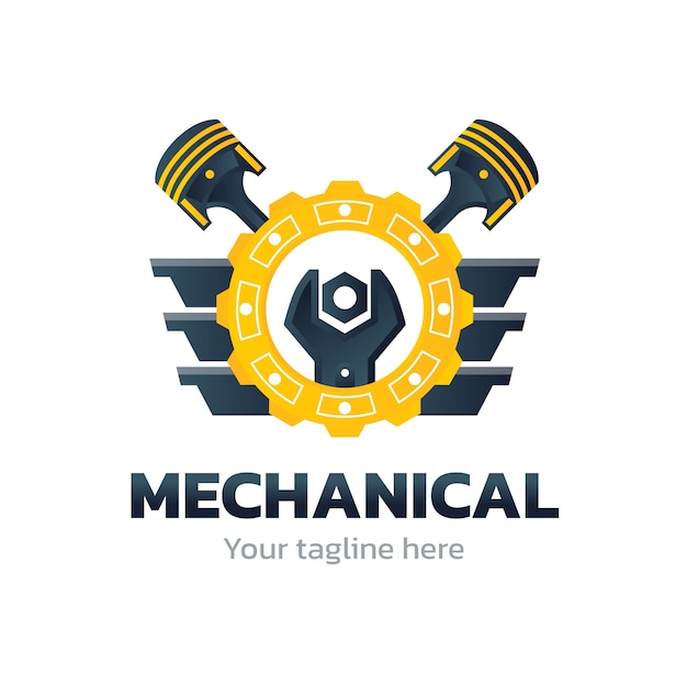 Free Vector mechanical repair logo design