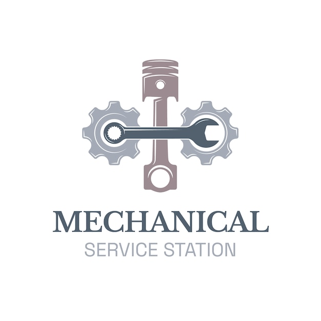 Free Vector mechanical repair logo design