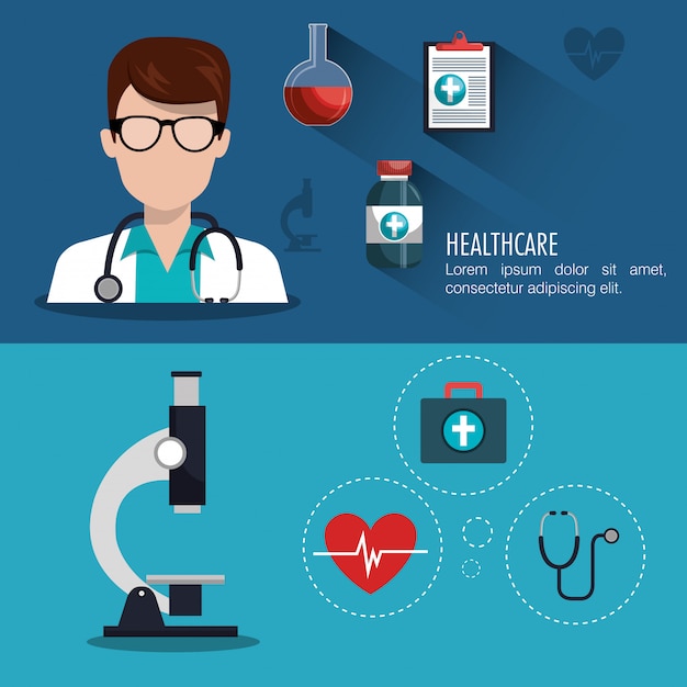 Free Vector medical care design 