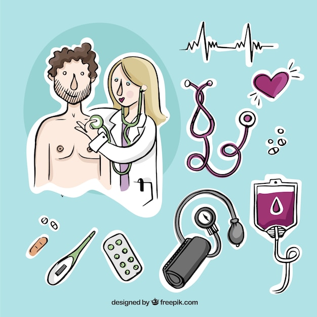 Free Vector medical examination illustration