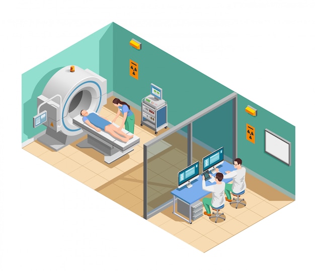 Free Vector medical examination isometric composition