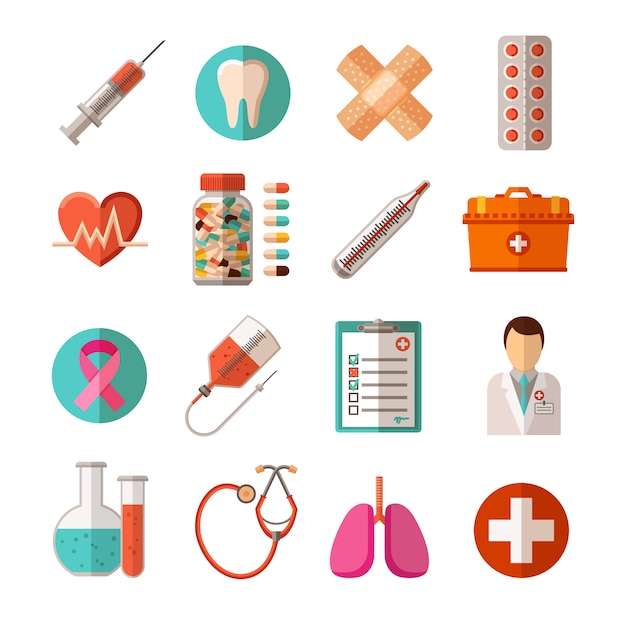 Free Vector medical icons set