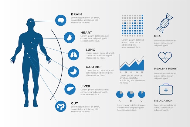 Free Vector medical infographic elements collection