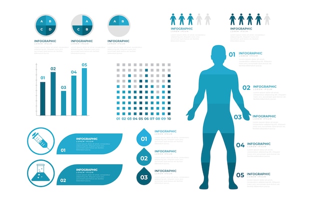 Free Vector medical infographic template