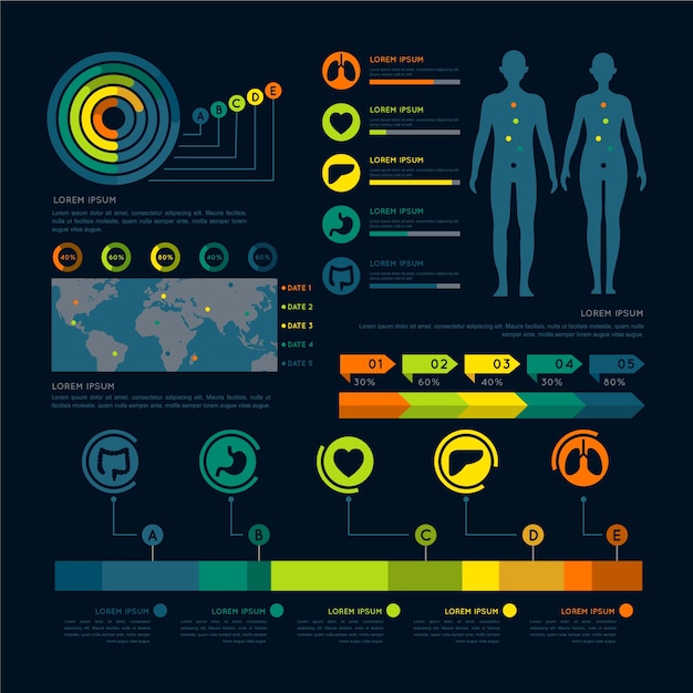 Free Vector medical infographic