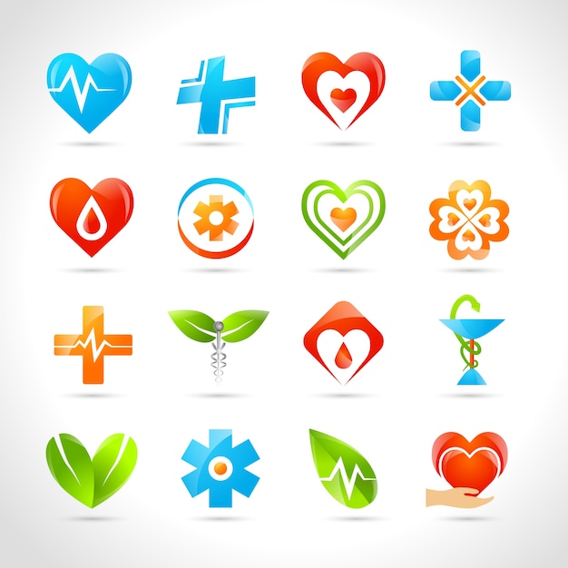 Free Vector medical logo icons