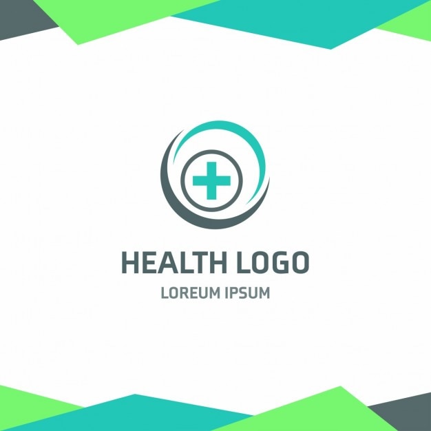 Free Vector medical logo template blue and green