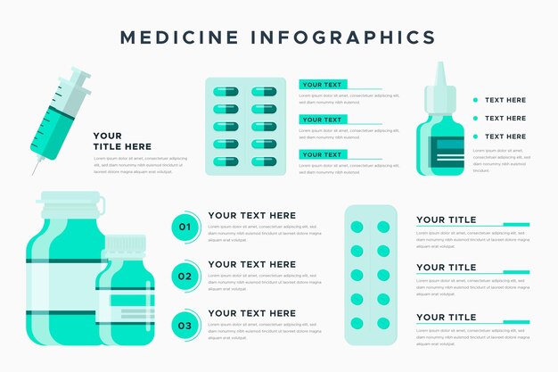 Medicines infographics template