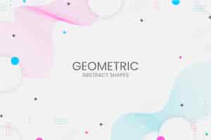 Free vector memphis geometric background with abstract shapes