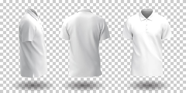 Free vector men's white polo shirt mockup