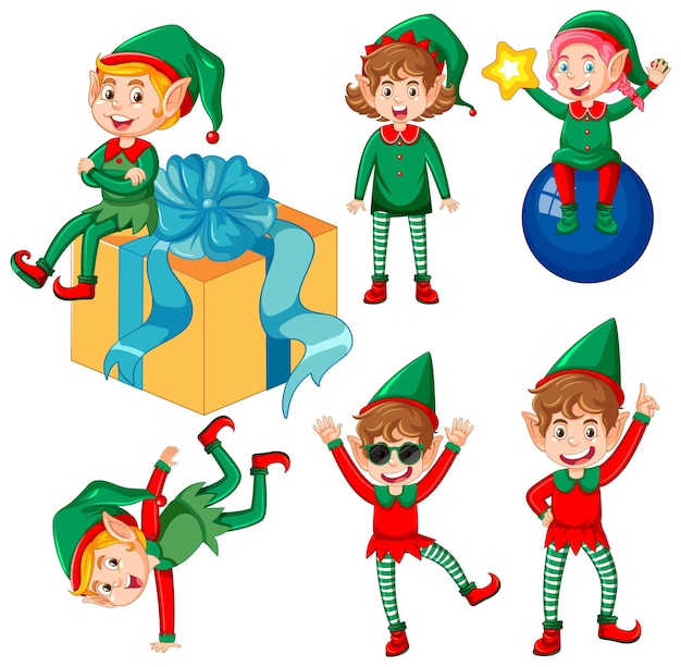 Free vector merry christmas object decoration item collection