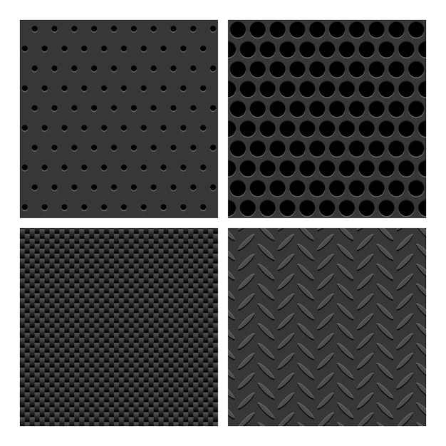 Free Vector metal seamless pattern set