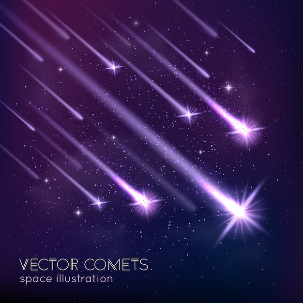 Free vector meteor shower background