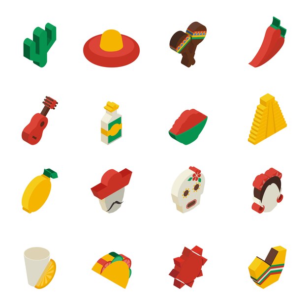 Mexican Icons Isometric