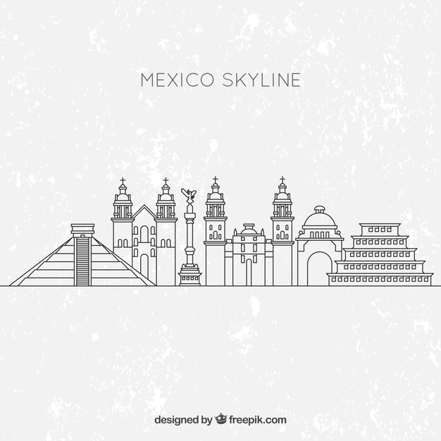 Mexico skyline background