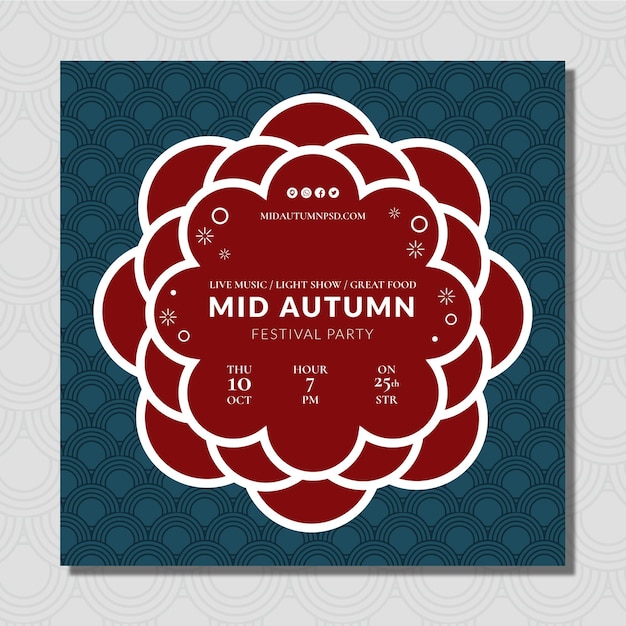 Free Vector mid autumn banner