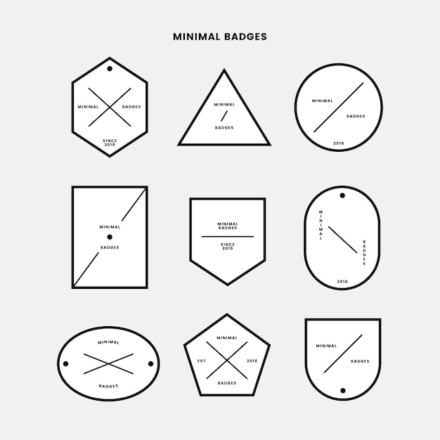 Free Vector minimal badge set