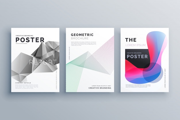 Free Vector minimal brochure templates