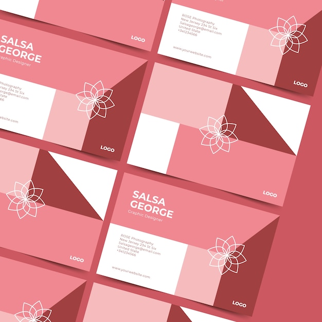 Free Vector minimal business card concept