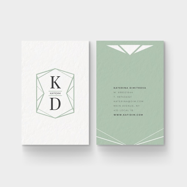 Minimal business card template concept