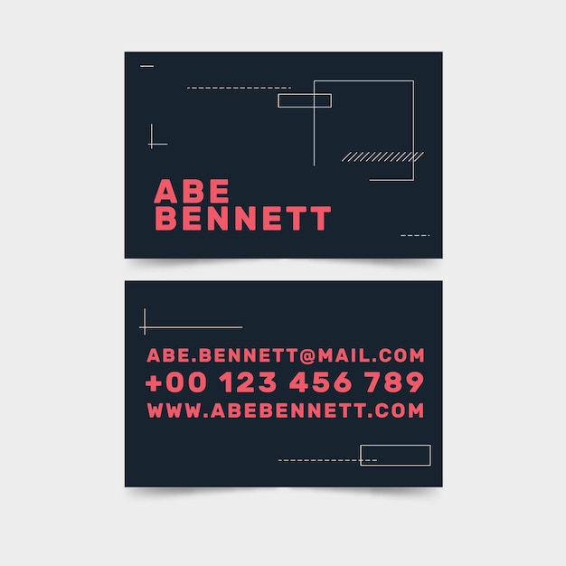 Minimal business card template