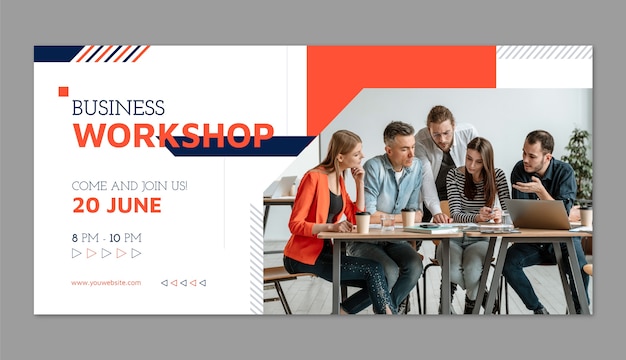 Free Vector minimal business workshop sale banner