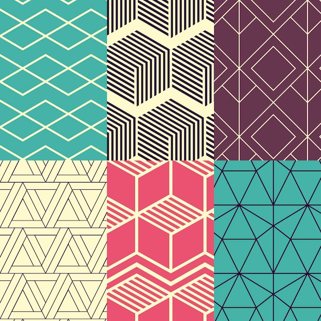 Free vector minimal design pattern collection