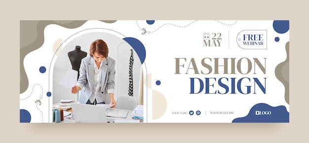 Minimal fashion atelier facebook cover