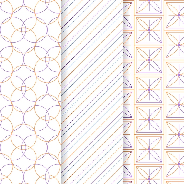 Free vector minimal geometric pattern collection concept