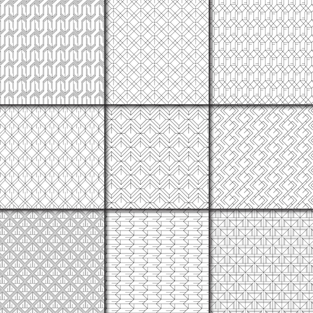 Free vector minimal geometric pattern collection