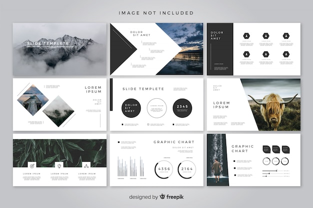 Free Vector minimal slides template