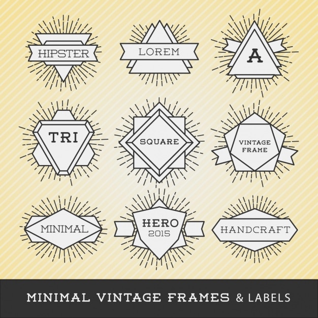 Free Vector minimal vintage labels