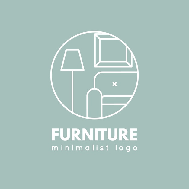 Free Vector minimalist furniture logo