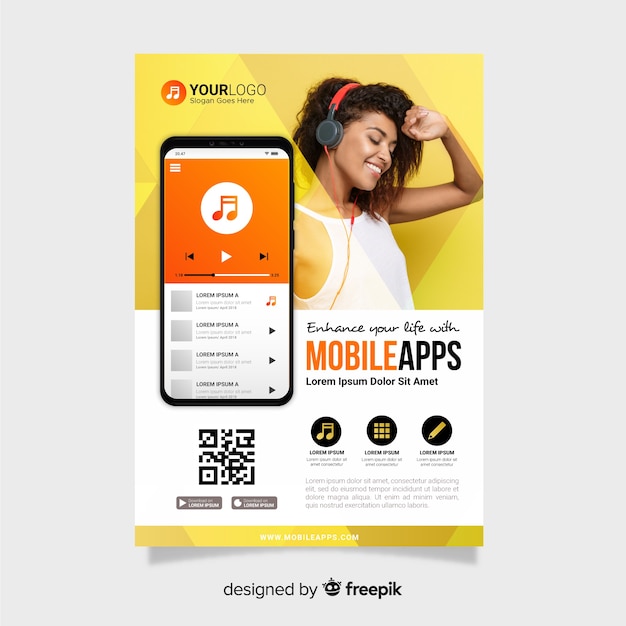 Mobile app brochure template