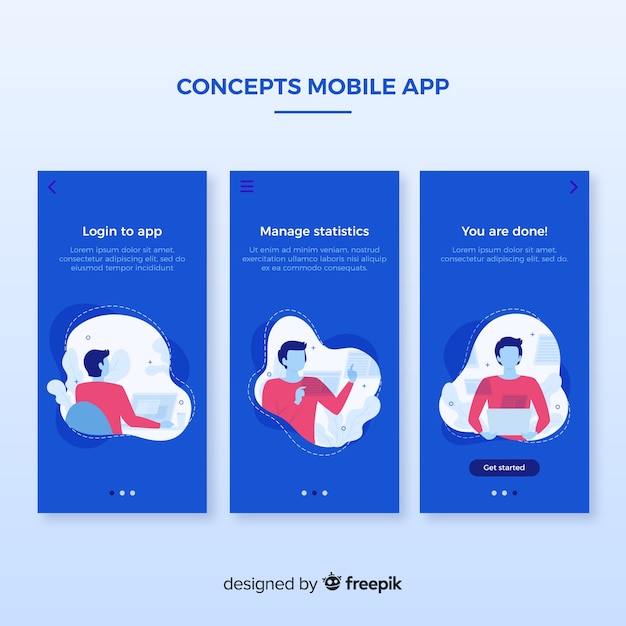 Free Vector mobile app concept