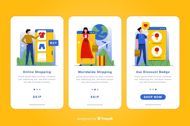 Free Vector mobile app concept