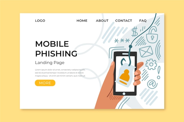 Mobile phishing landing page