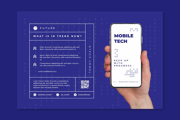 Free vector mobile tech banner template