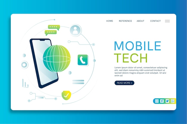 Mobile tech seo landing page template